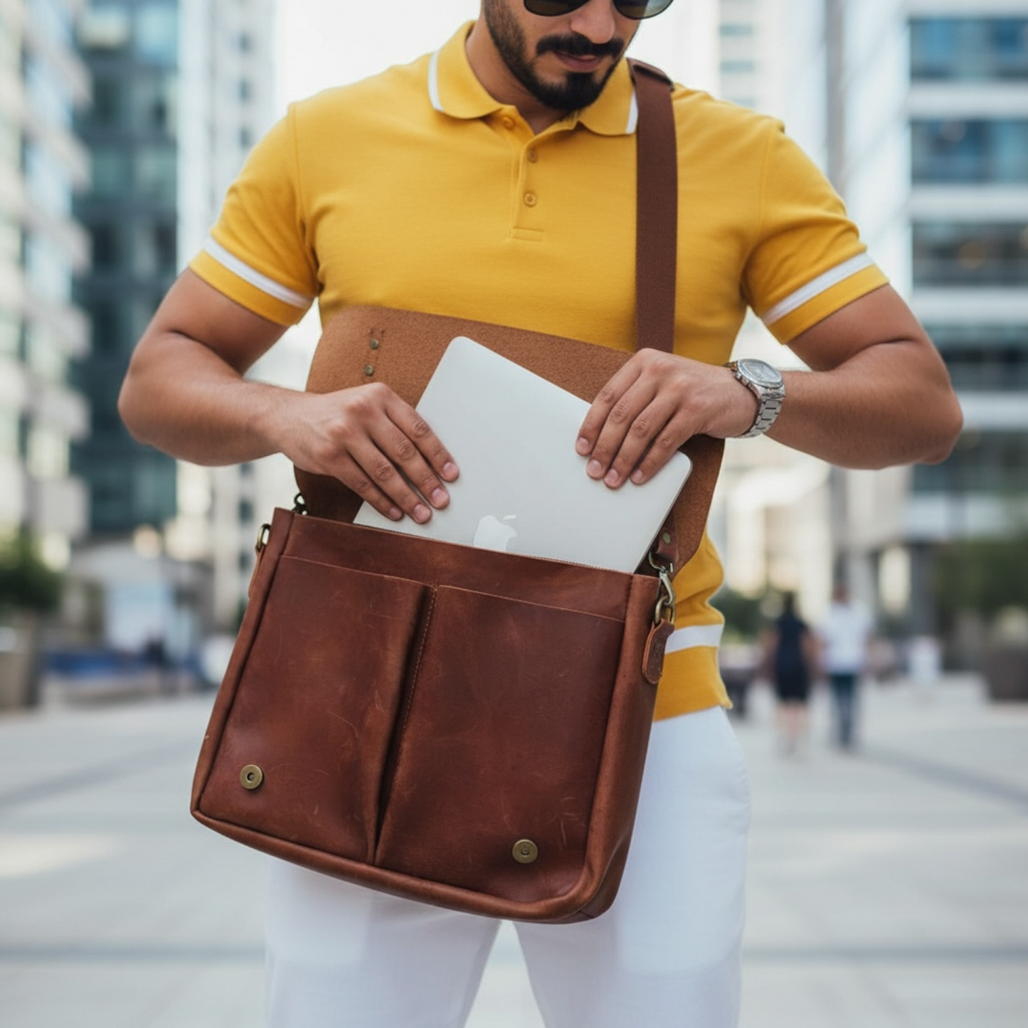Valour Handcrafted Leather Laptop Bag