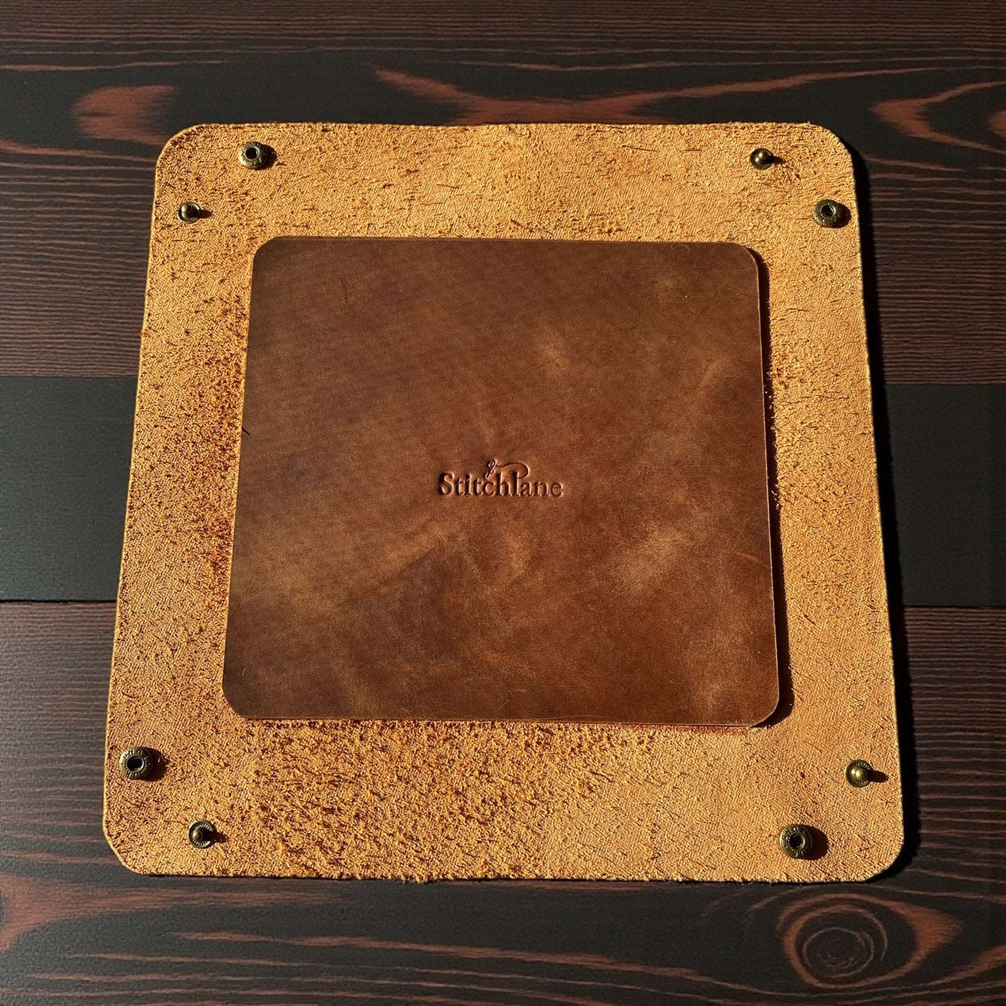 The Vintage Patina leather Tray