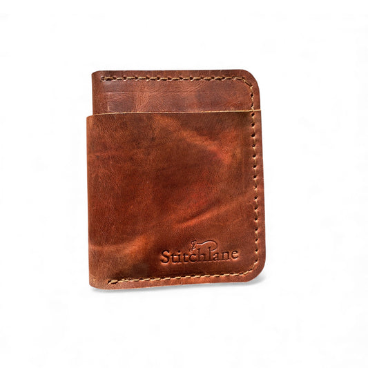 The Nomad Hand Stitched Brown Bifold Wallet