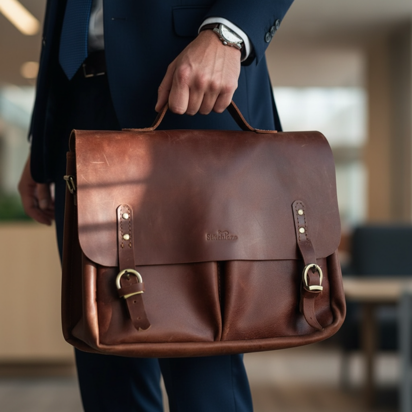 Valour Handcrafted Leather Laptop Bag