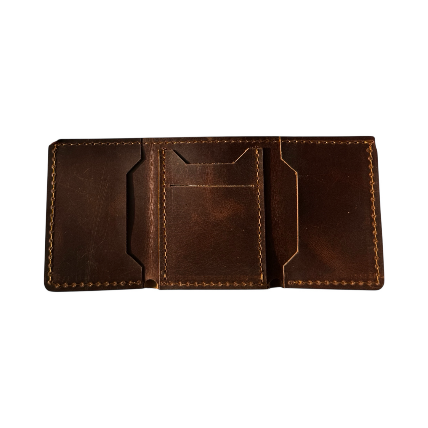 Trifold hand Stitched Leather wallet