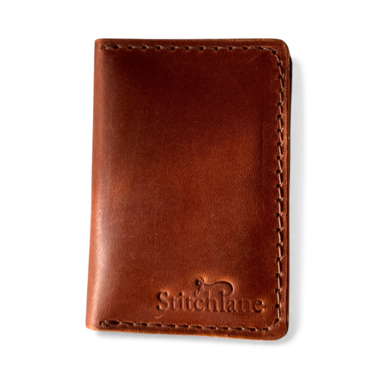 Camel leather bifold wallet 
