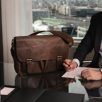 Italian "Old-Money" Handcrafted Leather Laptop Bag-Unisex