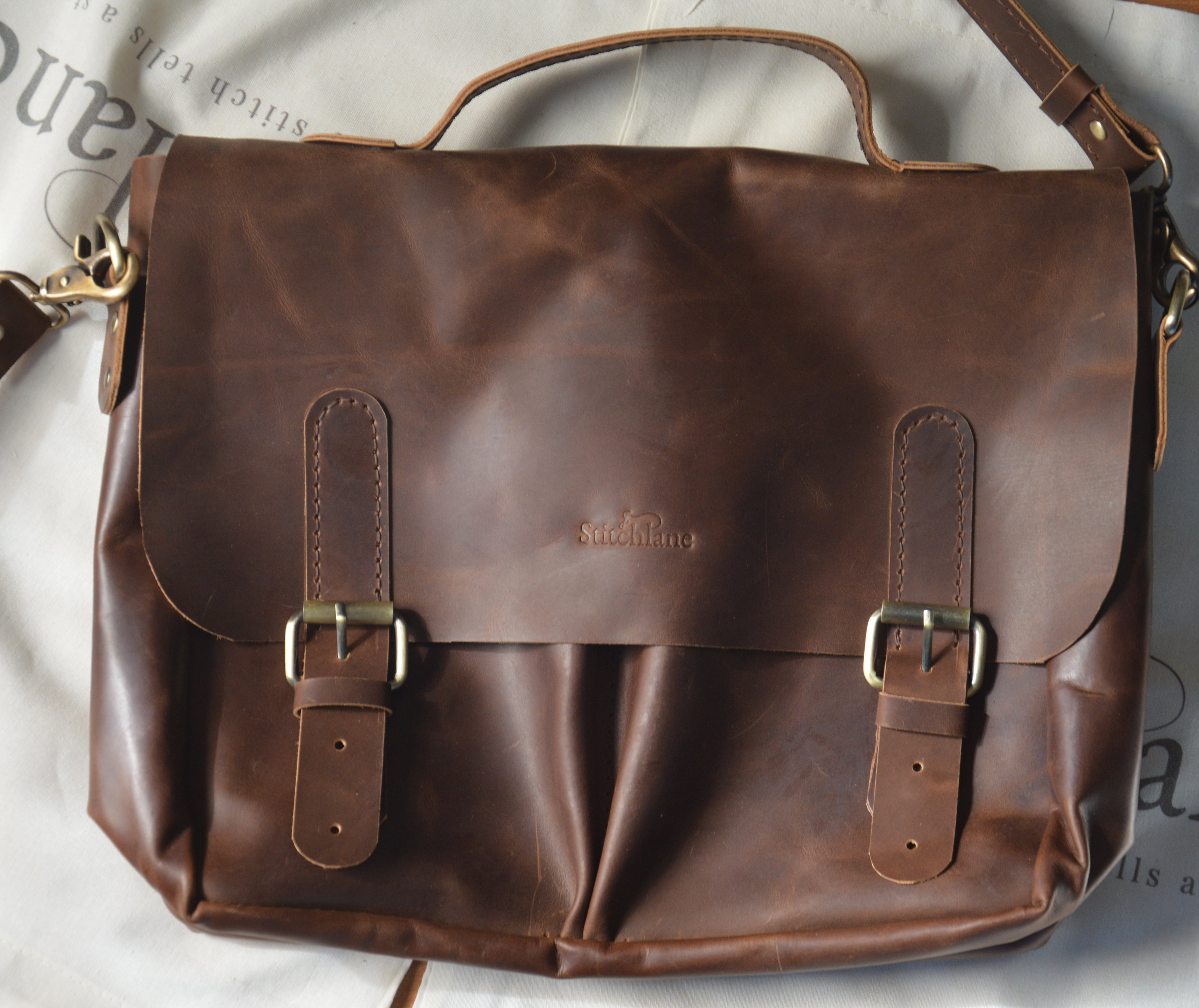 Italian "Old-Money" Handcrafted Leather Laptop Bag