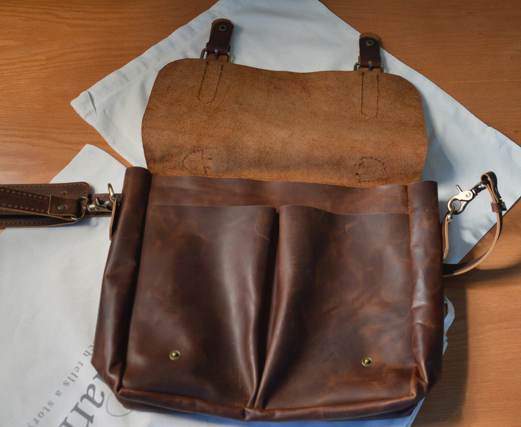 Italian "Old-Money" Handcrafted Leather Laptop Bag