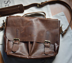 Italian "Old-Money" Handcrafted Leather Laptop Bag-Unisex
