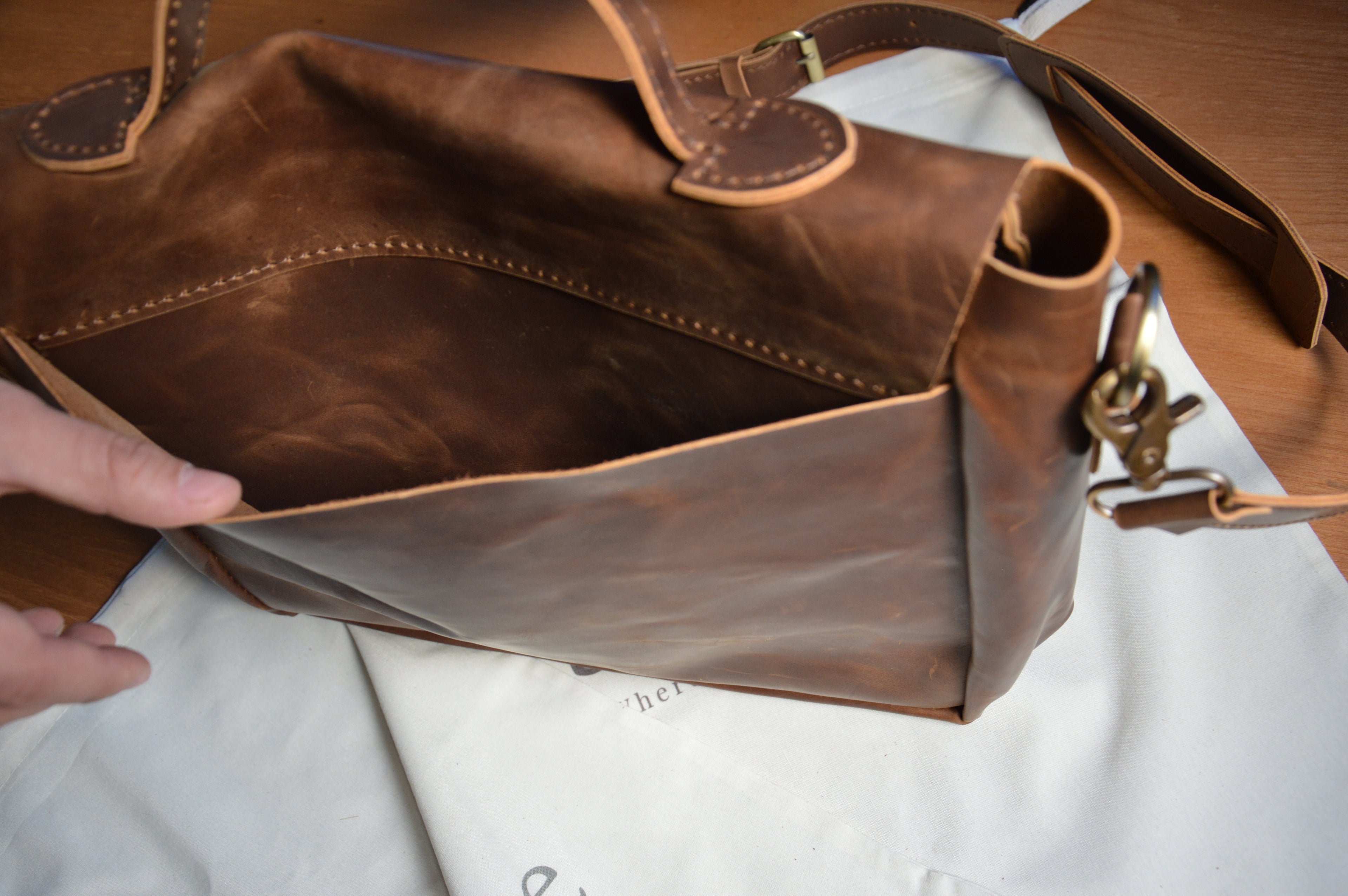 Italian "Old-Money" Handcrafted Leather Laptop Bag