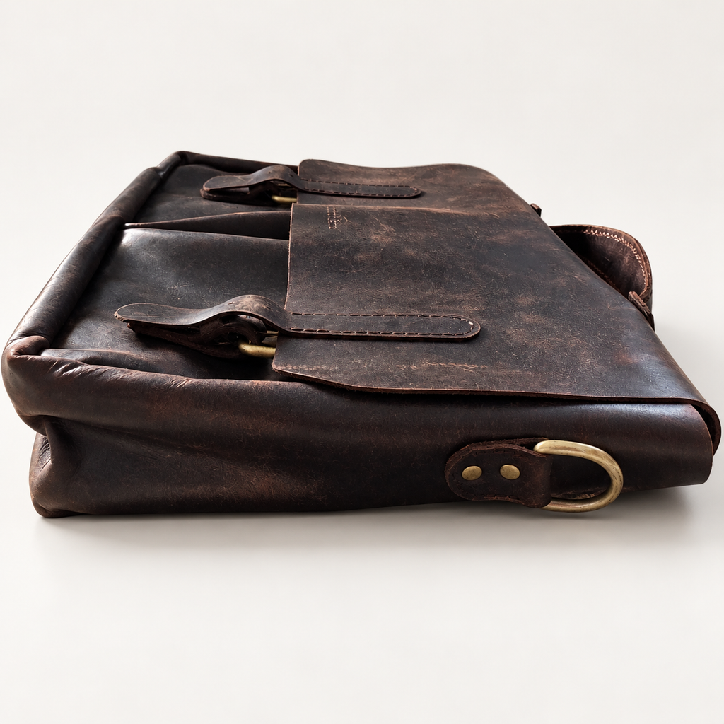 Italian "Old-Money" Handcrafted Leather Laptop Bag-Unisex
