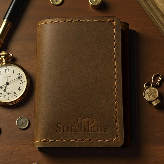 Trifold hand Stitched Leather wallet