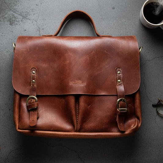 Valour Handcrafted Leather Laptop Bag