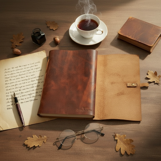 Reverie Vintage hand stitched A5 Leather Journal