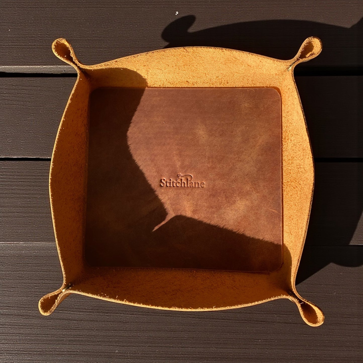 The Vintage Patina leather Tray