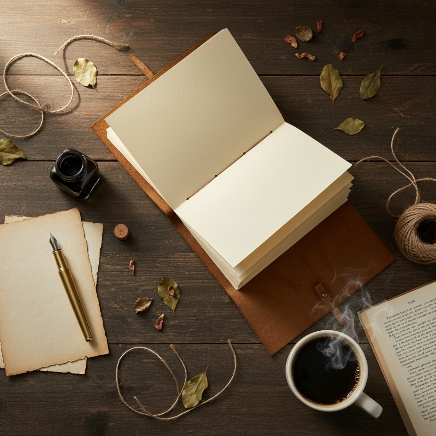 Reverie Vintage hand stitched A5 Leather Journal