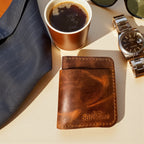 The Nomad Hand Stitched Brown Bifold Wallet