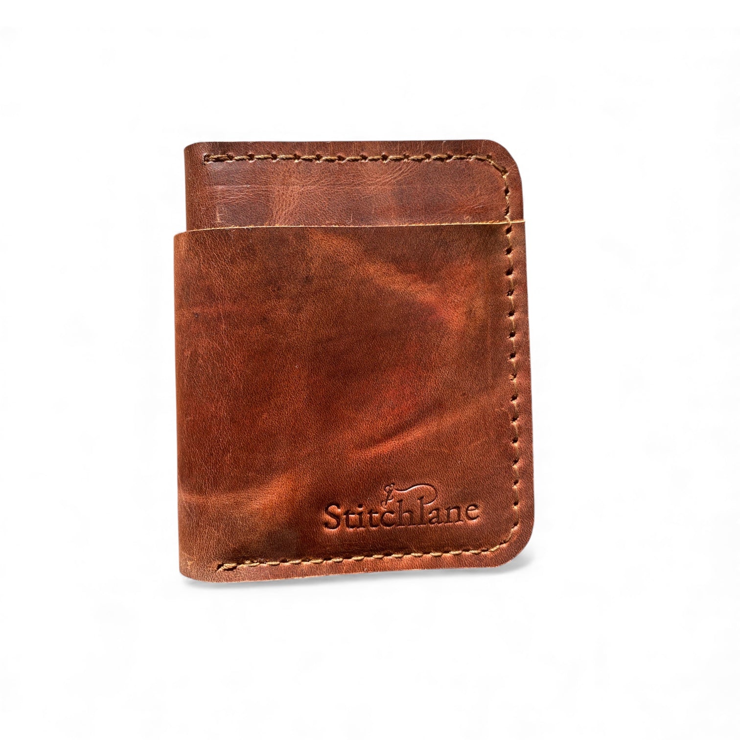 The Nomad Hand Stitched Brown Bifold Wallet