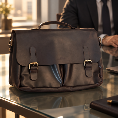 Italian "Old-Money" Handcrafted Leather Laptop Bag-Unisex