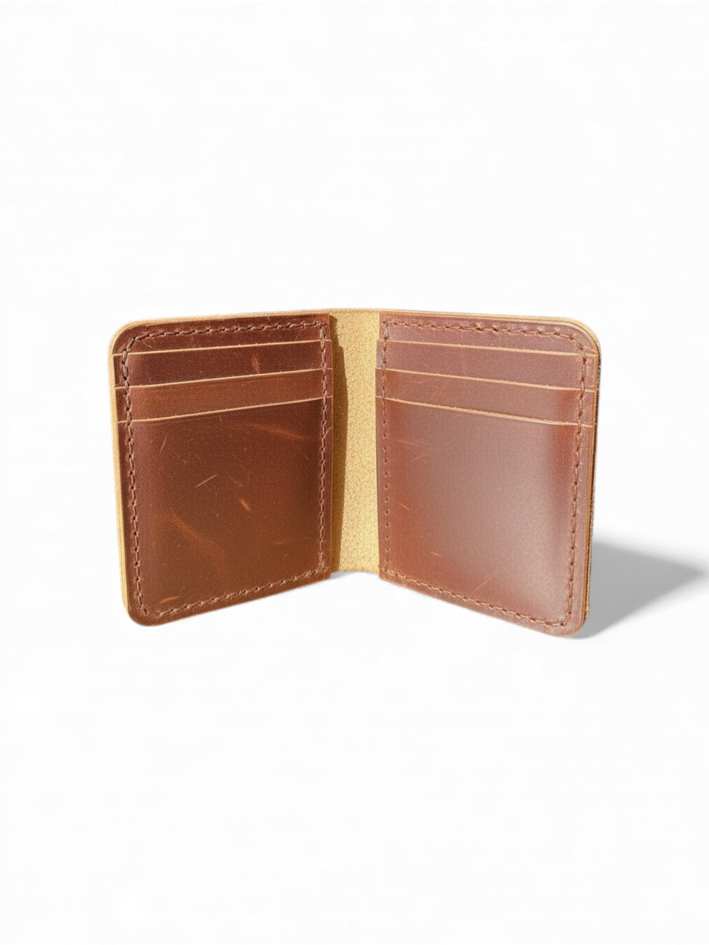 The Nomad Hand Stitched Brown Bifold Wallet